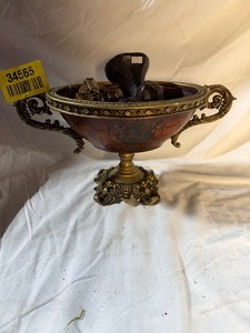lot 34565 image: Antique style fruit bowlCeltic Crossvintage African mask