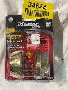 lot 34644 image: NEW - Master lock Tough Under Fire Deadbolt Lock.