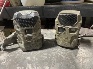 lot 34672 image: Lot of 2 Trail Cameras  - Wildgame Innovation Kicker & Moultire Game Cameras.