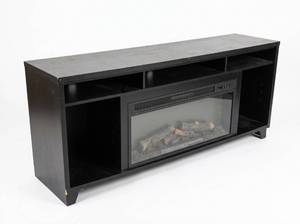 lot 3613 image: 42 Inch Electric Fireplace Insert and Media Console