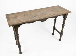 lot 3620 image: Wood Console Table w Turned Legs