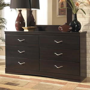 lot 3624 image: Ashley Furniture X-cess 6-Drawer Dresser Merlot B11731