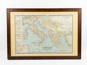 lot 3652 image: National Geographic Classical Lands Mediterranean Map 1949