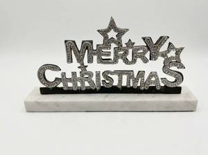 lot 3805 image: Merry Christmas Decorative Sign with Stars