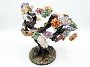 lot 3812 image: Decorative Mineral Tree Specimen w Crystal Clusters