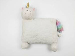 lot 3816 image: Miracles Unicorn Plush Toy w Gold Horn & Rainbow Mane
