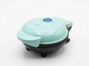 lot 3831 image: Dash Mini Waffle Maker 4 Inch Nonstick Aqua