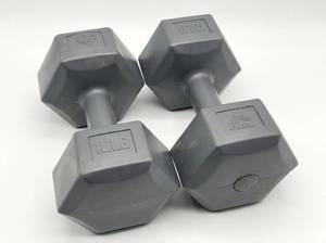 lot 3875 image: RBX Dumbbell Weights Pair 10 lb