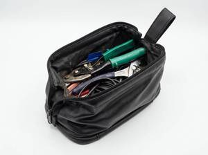 lot 3888 image: Black Tool Organizer Bag with Hand Tools