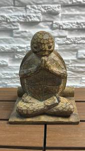 lot 12 image: Seated Resin Turtle Figure