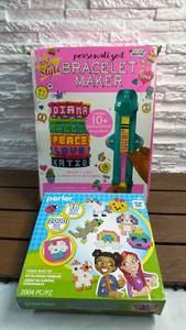lot 31 image: Just My Style Personalized Bracelet Maker with Perler Fused Bead Kit Bundle (Both Opened, Possibly Incomplete)