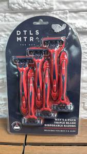 lot 72 image: DTLS MTR Mens 6-Pack Triple Blade Disposable Razors