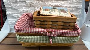 lot 147 image: Lot of 4 Decorative Baskets