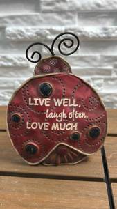 lot 170 image: Ganz Ladybug Decorative Accent - Live Well, Laugh Often, Love Much