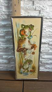 lot 207 image: Frog-Themed Wall Art