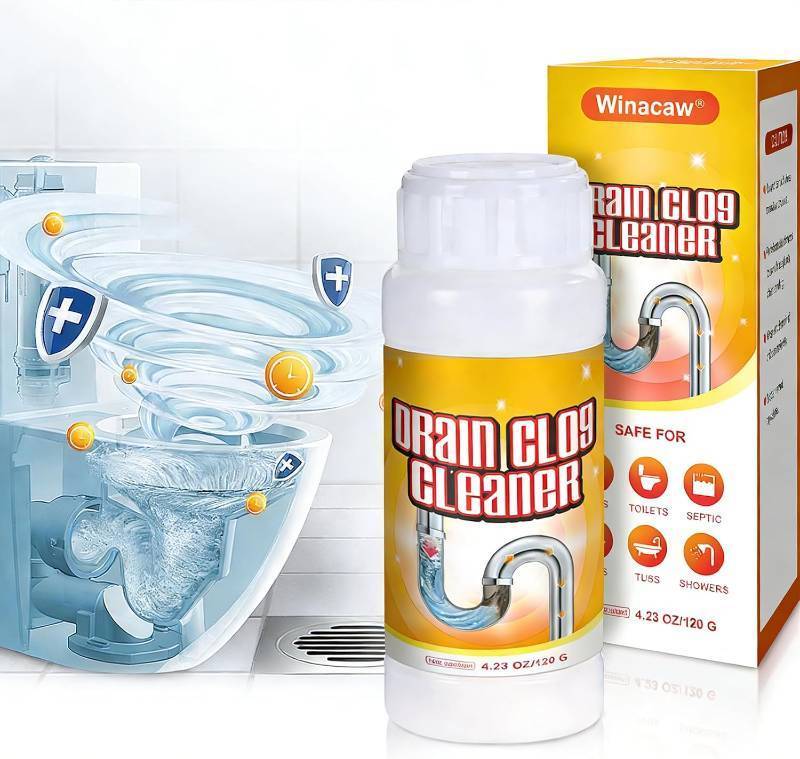 lot 12540 image: 4-Pack Multi-Purpose Drain Cleaner - Safe Formula for Kitchen Sink & Pipes