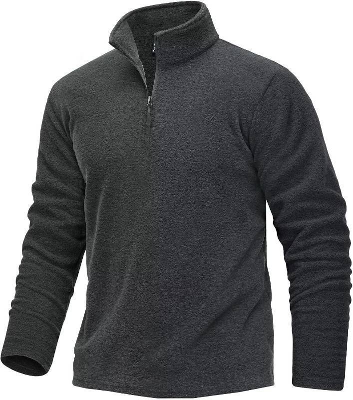 lot 20352 image: TACVASEN Mens Quarter Zip Sweatshirt Thermal Fleece Pullover 3XL