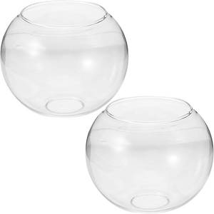 lot 10601 image: Glass Globe Shade Replacement for Pendant Light 2pcs