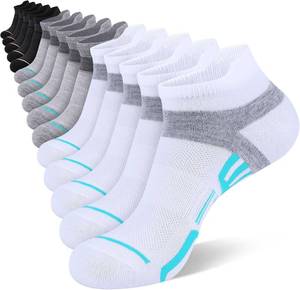 lot 10605 image: shnn 15 Pairs Womens Ankle Socks- Breathable, Low Cut Heel Tab Sz. 6-10