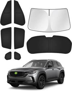 lot 10629 image: Canvcle Sunshades for Mazda CX-50 2023-2026 Windshield Shade 8PCS Black