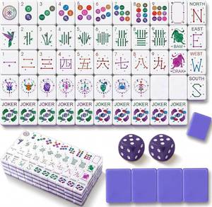 lot 10635 image: Patelai 160 Pcs American Mahjong Set, Constellation Themed for Adult