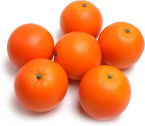 lot 10636 image: 5PCS Artificial Orange Fruit Set, Realistic Simulation Oranges