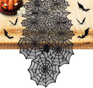 lot 10640 image: Nialnant Halloween Decoration Table Runner with 12 Pack 3D Bats
