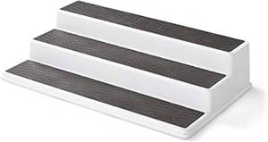 lot 10653 image: Copco 3-Tier Spice Rack for Cabinet, 15-Inch Non-Skid Pantry Organizer