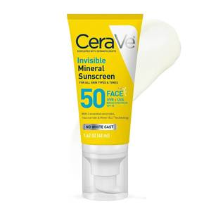 lot 10659 image: CeraVe Invisible Mineral Sunscreen SPF 50, Face Sunscreen, 1.62oz