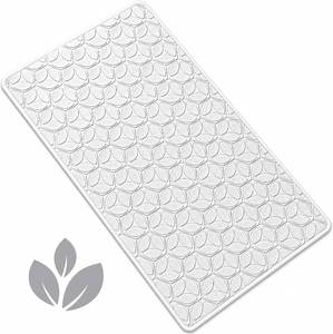 lot 10660 image: Non-Slip Rubber Bathtub Mat with Suction Cups, 16   28 Inch (White)