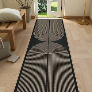 lot 10673 image: Lahome Enfys Modern Rainbow Kitchen Runner Rug 2x8 Jute Non-Slip Hallway