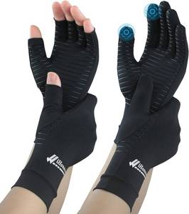 lot 10730 image: Big Mango Copper Arthritis Gloves 2 Pairs, Compression for Pain Relief (L)