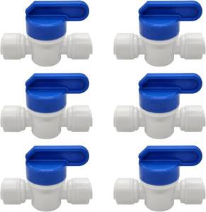 lot 10733 image: 6PCS 38 OD Quick Connect Ball Valve for Reverse Osmosis System