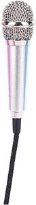 lot 10749 image: Mini Portable Microphone for MobileLaptop 3.5mm Wired Karaoke Silver