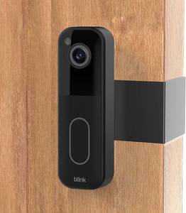 lot 10833 image: Blink Video Doorbell Mount, Anti-Theft, No-Drill Bracket (Gen 12) - Black