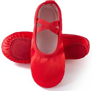 lot 10860 image: TRIPLE DEER Ballet Shoes for Girls, Slippers, Flat Sole, Toddler-Little Kid size 3