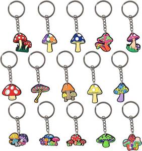 lot 10914 image: 15 Pcs Mushroom Keychains, Agaric Keychains, Mushrooms Party Supplies