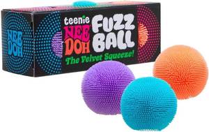lot 10918 image: Schylling Teenie NeeDoh Fuzz Ball - 3 Squeeze Toys, Velvet Texture, 1 Balls