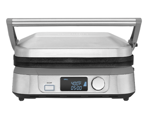lot 104 image: Cuisinart Griddler Five 5-in-1 Countertop Grill with Digital Display - Retail $120