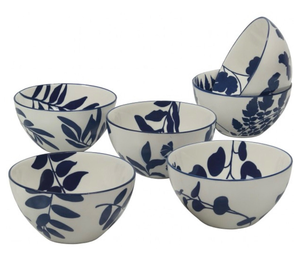 lot 105 image: Certified Blue Arbor Bowl Set, 6-pack - Retail $15