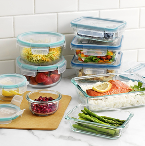 lot 139 image: Snapware Pyrex 18-piece Glass Food Storage Set - Retail $36