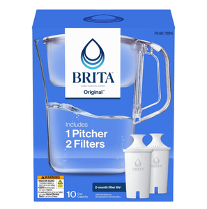 lot 143 image: Brita Champlain Water Filter Pitcher, 10 Cup with 2 Filters - Retail $43
