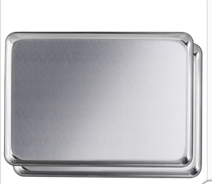 lot 164 image: New Star Foodservice Aluminum Baking Sheet Pan, 23 Size, 15W x 21L x 1D, 2 ct - Retail $17