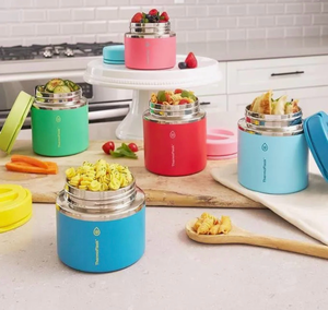 lot 165 image: ThermoFlask 20 oz Insulated Food Jar, 2-pack - Retail $30