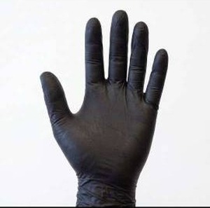 lot 10754 image: Individual X-Large Black Synthetic Blend Powder-Free Gloves, 100 Count
