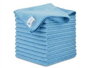 lot 10756 image: KleenLine Pro Microfiber Terry Cloths 16x16 Blue 12-Pack
