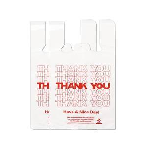 lot 10774 image: YoYoRain White Thank You T-Shirt Bags 300 Count