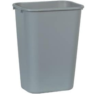 lot 10784 image: Rubbermaid Rectangular Trash Can 41 Qt Gray