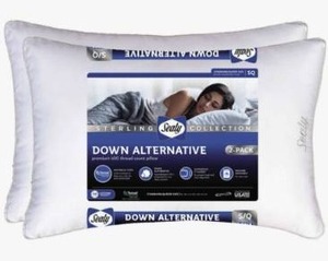 lot 10831 image: Sealy Sterling Collection Down Alternative Pillow King 2-Pack