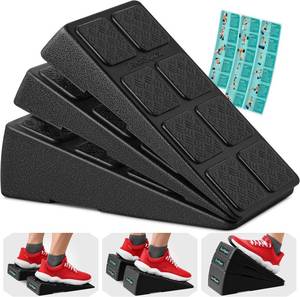 lot 171498 image: Squat Wedge Block Set of 35 - 960 LBS Capacity - Slant Board for Calf Stretching with 5 Stackable Angles - Calf Stretcher Slant Board - Workout Equipment - EPP Material for Exercise Equipment & Physical Therapy
